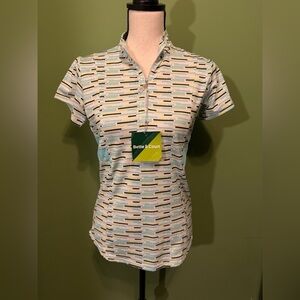 Bette & Court Women Synergy Short Sleeve CE Printed Golf Polo
